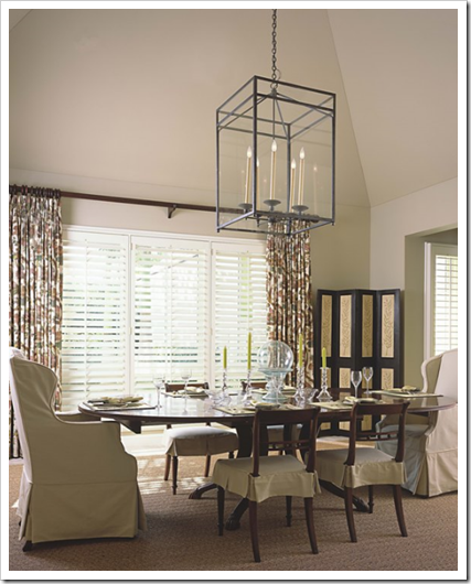 Lighting for dining room with clearance high ceiling